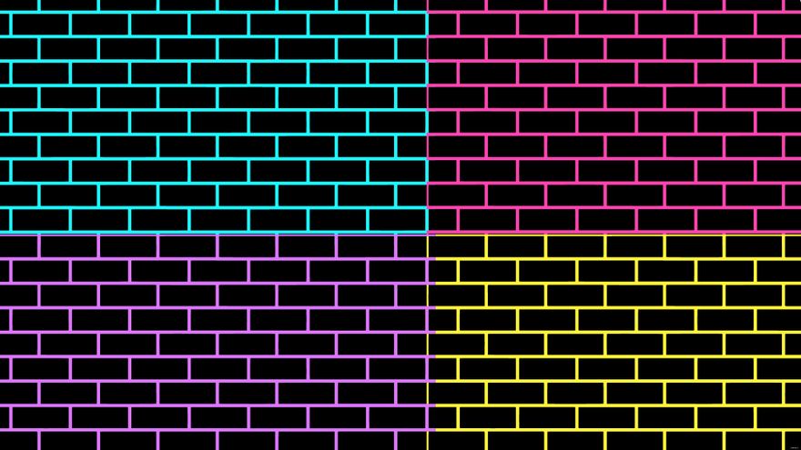 Free Neon Brick Background