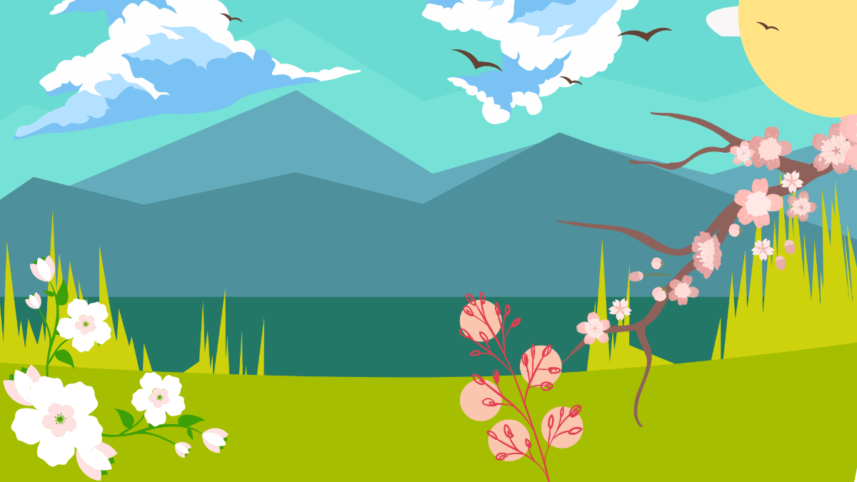 Spring Green Background Template