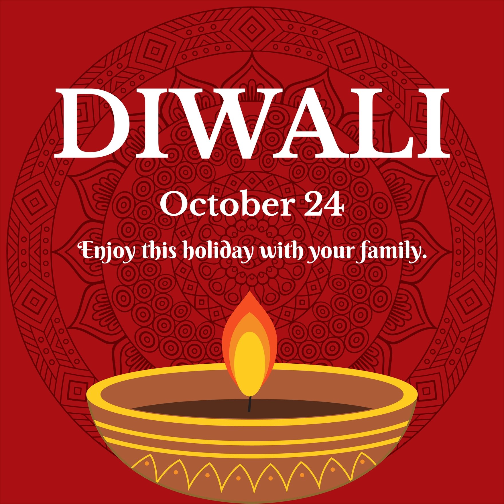 Free Diwali Whatsapp Post in Illustrator, PSD, EPS, SVG, JPG, PNG