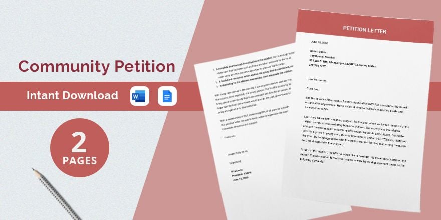 Community Petition Template