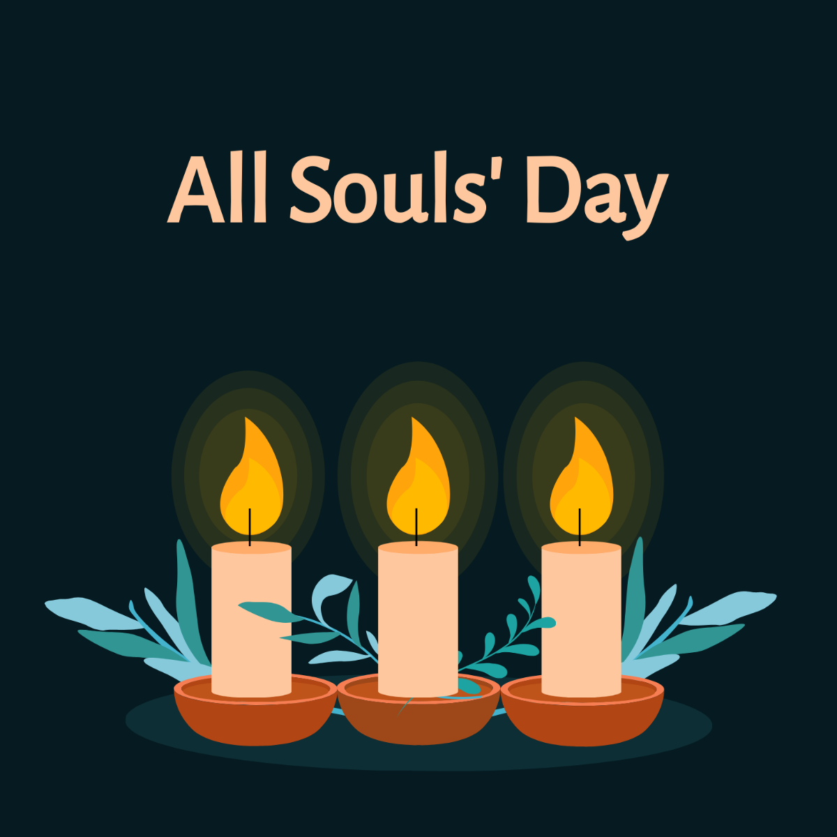 All Souls' Day Vector Template