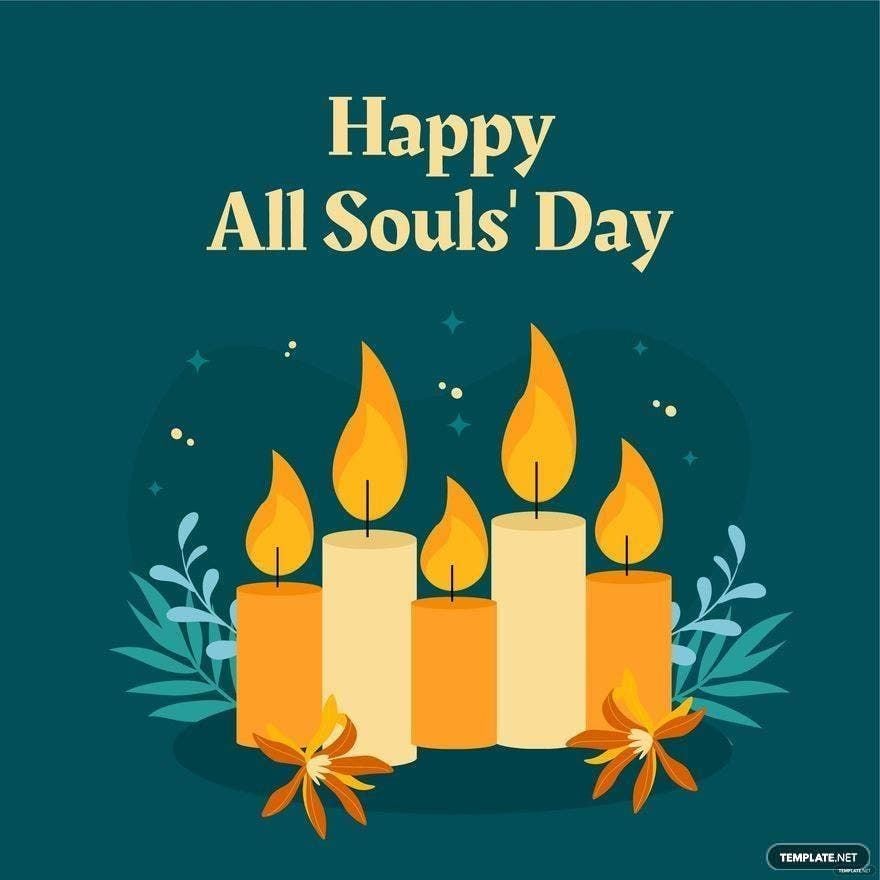 Happy All Souls' Day Vector in Illustrator, PSD, EPS, SVG, JPG, PNG