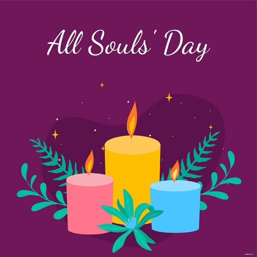 All Souls' Day Illustration in Illustrator, PSD, EPS, SVG, JPG, PNG