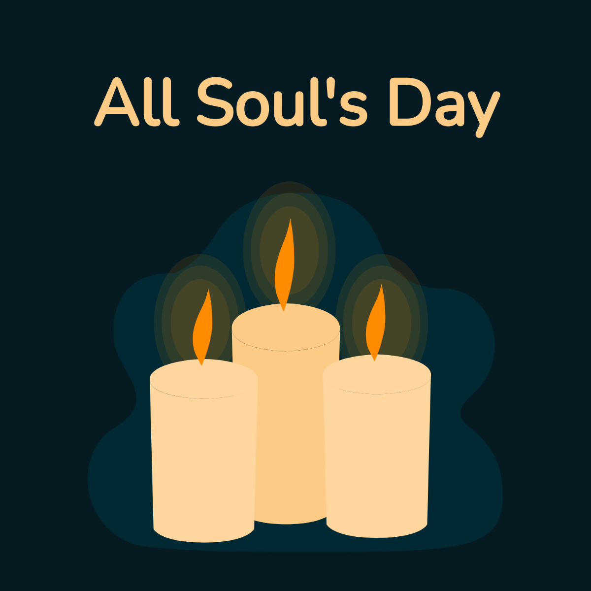 All Souls' Day Clipart Vector Template