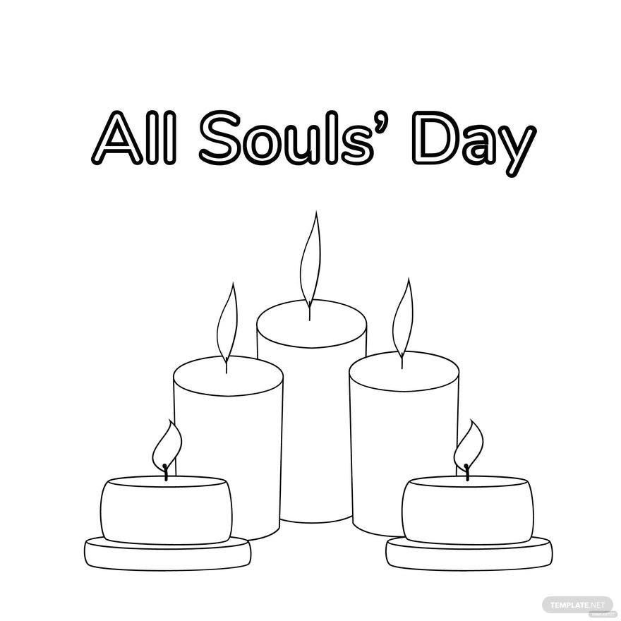 All Souls' Day Drawing Vector