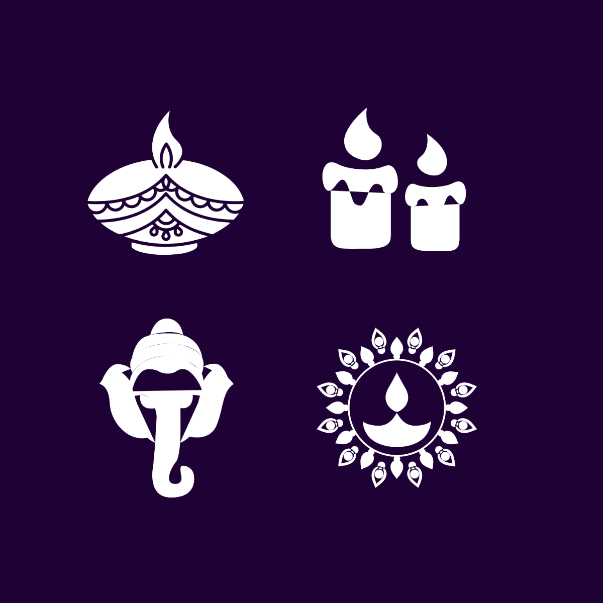 Diwali Logo Vector Template