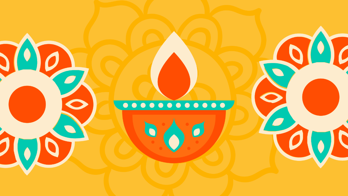 Diwali Yellow Background Template