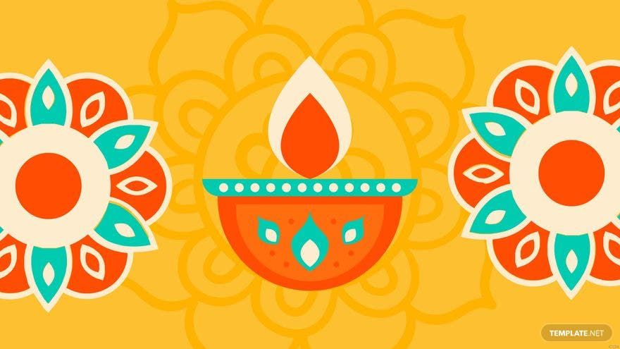 Diwali Yellow Background - EPS, Illustrator, JPG, PSD, PNG, PDF, SVG |  