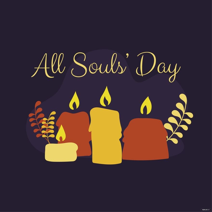 All Souls' Day Cartoon Vector