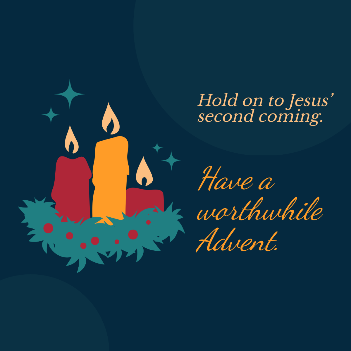 Advent Wishes Vector Template