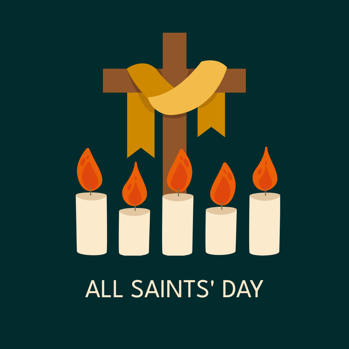 Free All Saints' Day Clipart Vector Template