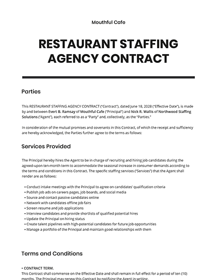 24+ Agency Contract PDF Templates - Free Downloads | Template.net