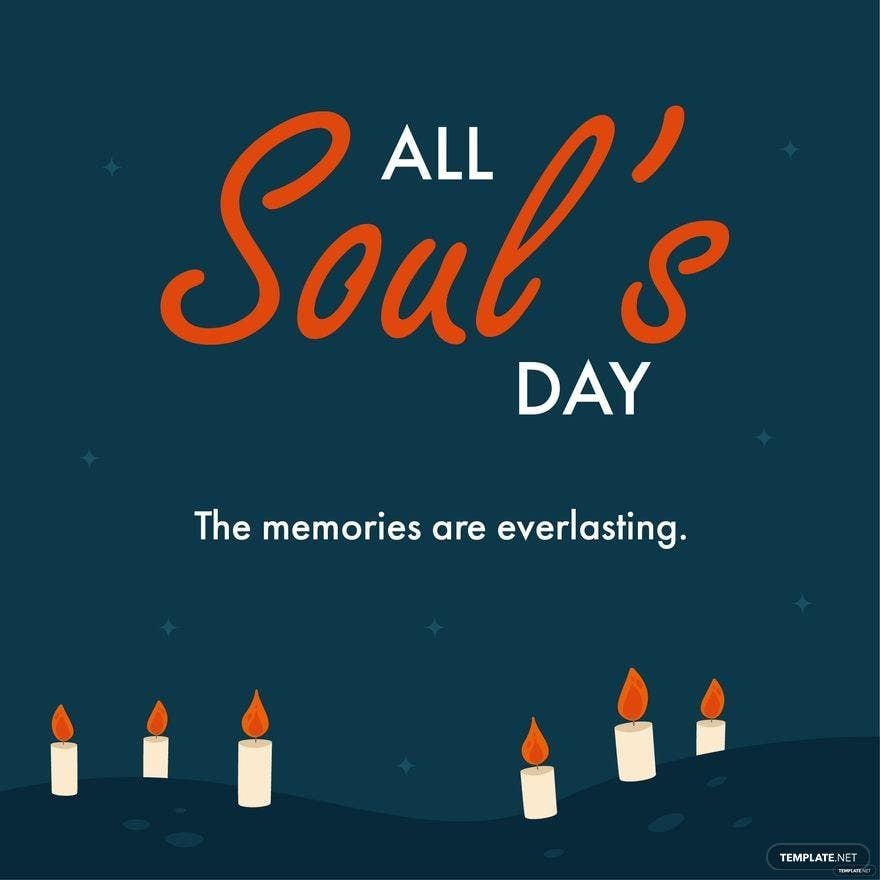 Free All Souls' Day Poster Vector in Illustrator, PSD, EPS, SVG, JPG, PNG