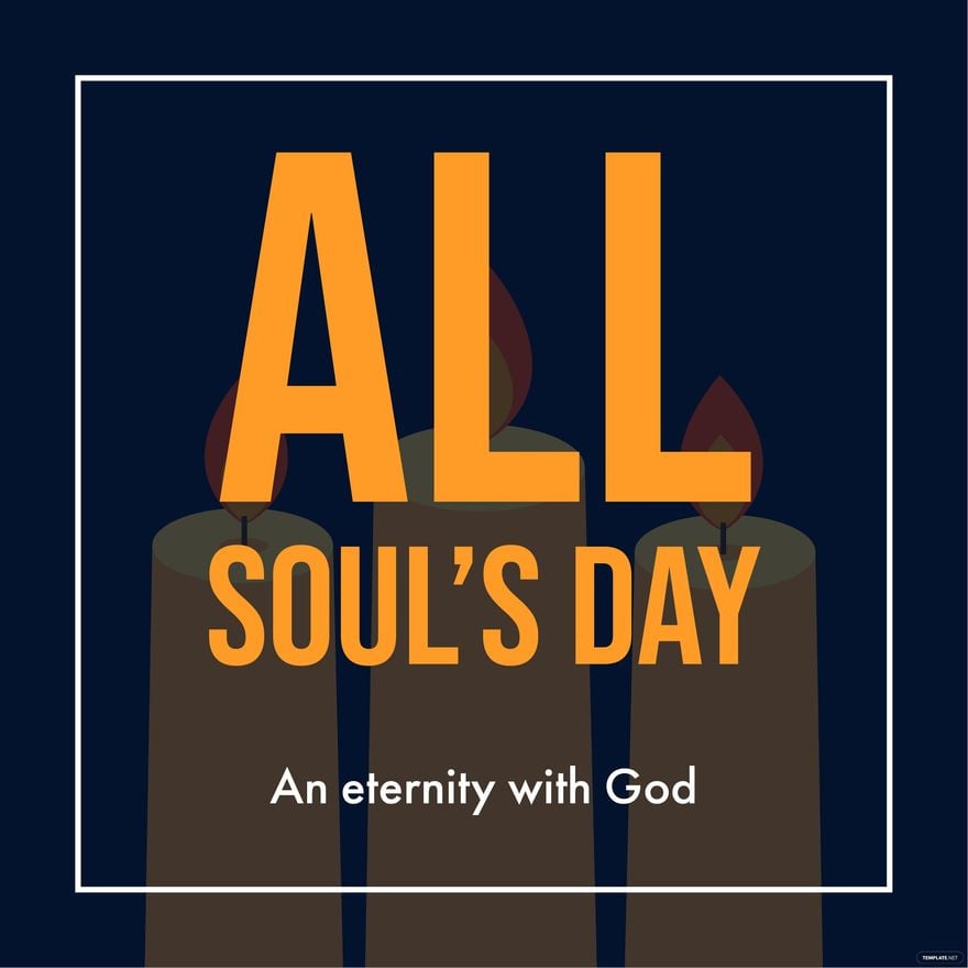 All Souls' Day Flyer Vector