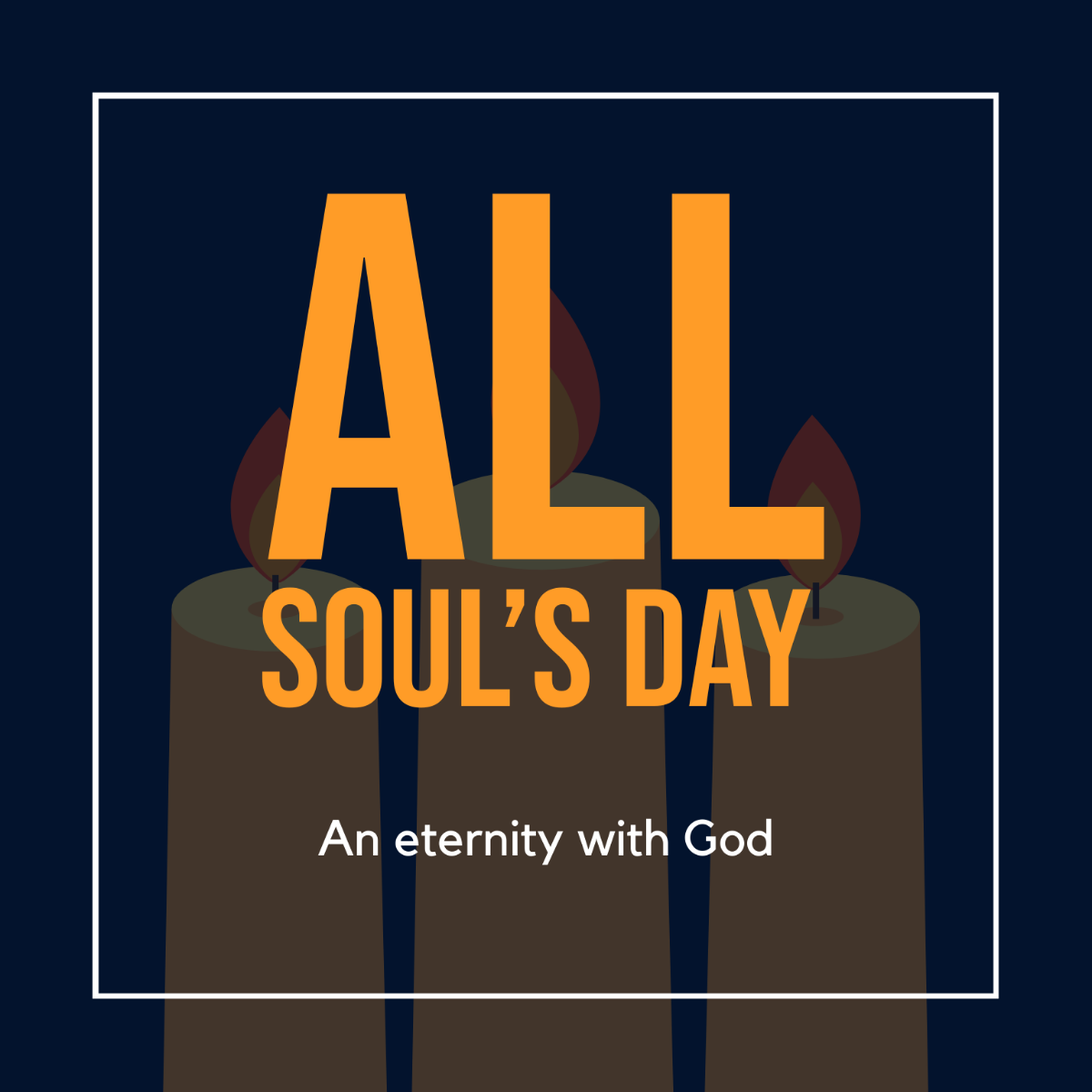 All Souls' Day Flyer Vector Template
