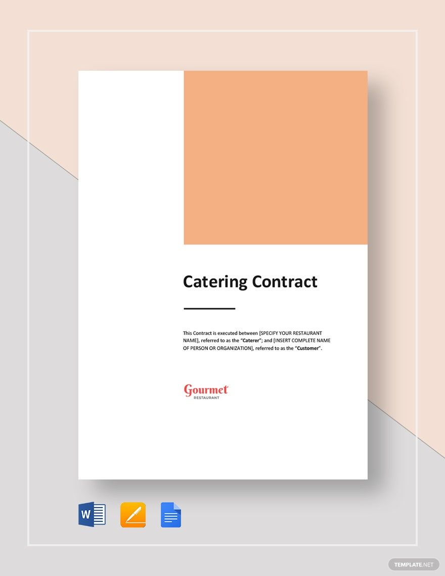 Restaurant Catering Contract Template