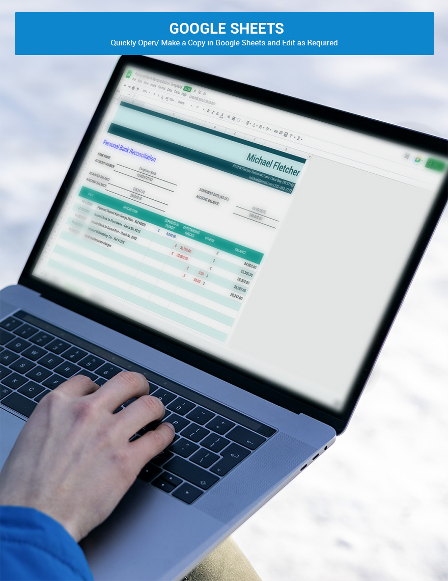 Personal Bank Reconciliation Template - Google Sheets, Excel | Template.net