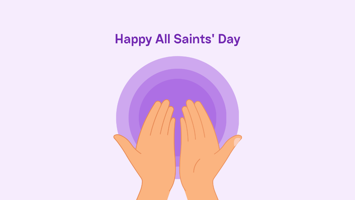 Happy All Saints' Day Background Template