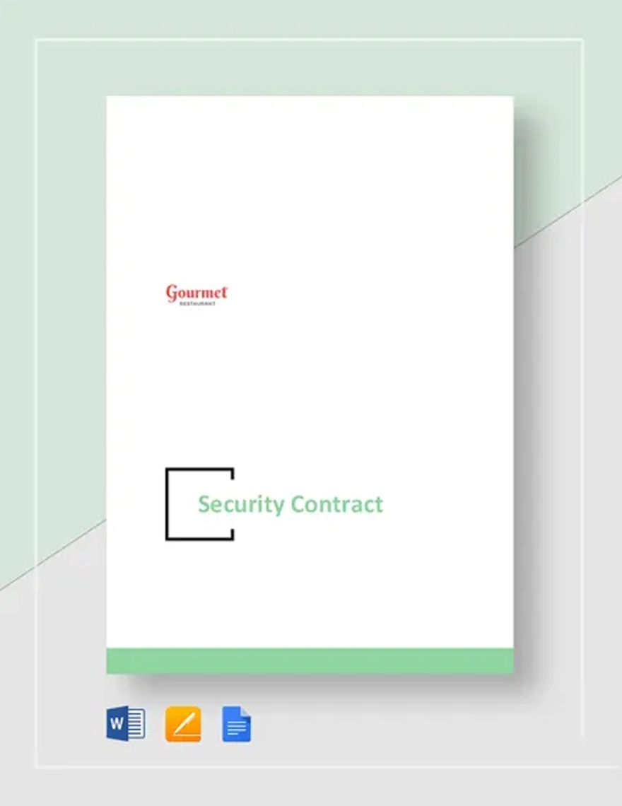 Restaurant Security Contract Template