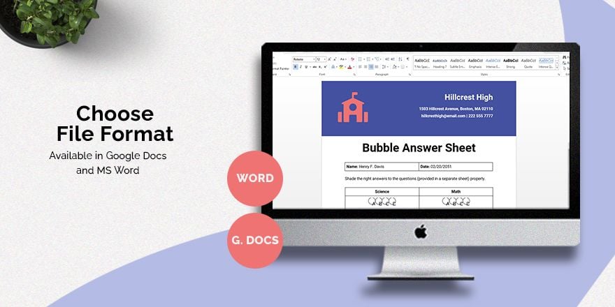 Free Bubble Answer Sheet Template