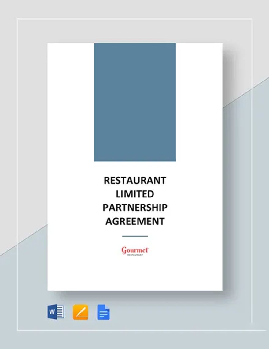 Restaurant Limited Partnership Agreement Template