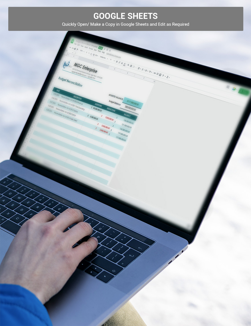 Budget Reconciliation Template Google Sheets, Excel