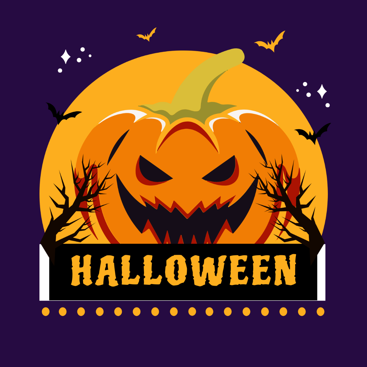 Halloween Logo Clipart Template