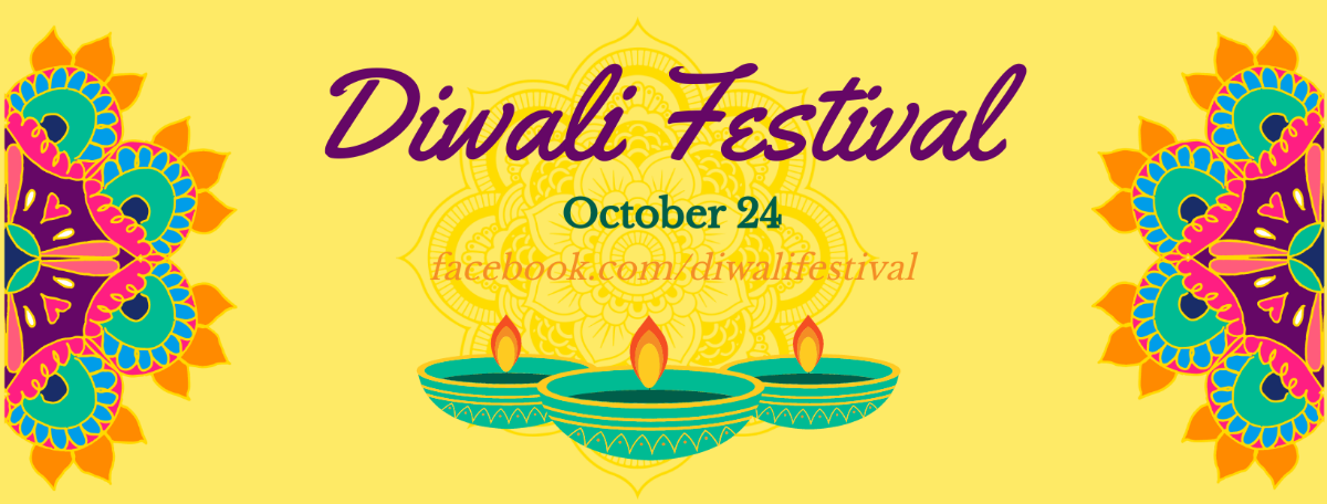 Diwali Facebook Cover Banner Template