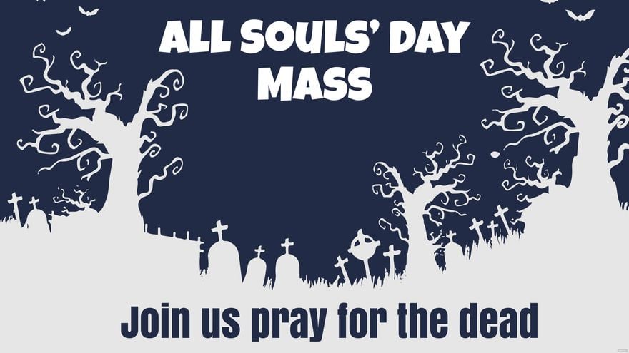 Free All Souls' Day Invitation Background in PDF, Illustrator, PSD, EPS, SVG, JPG, PNG