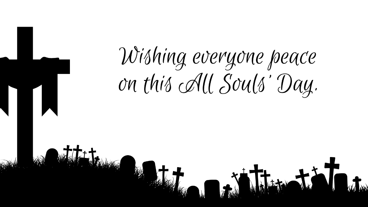 All Souls' Day Greeting Card Background Template