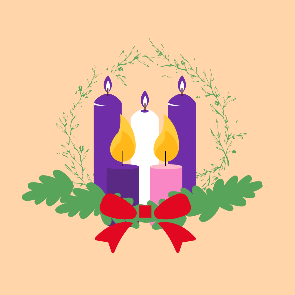 Free Advent Clipart Vector Template
