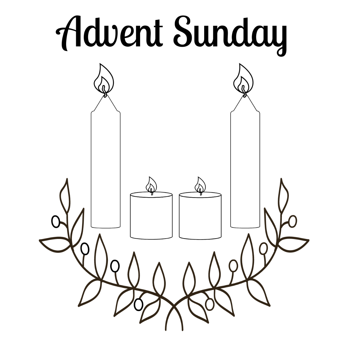 Advent Drawing Vector