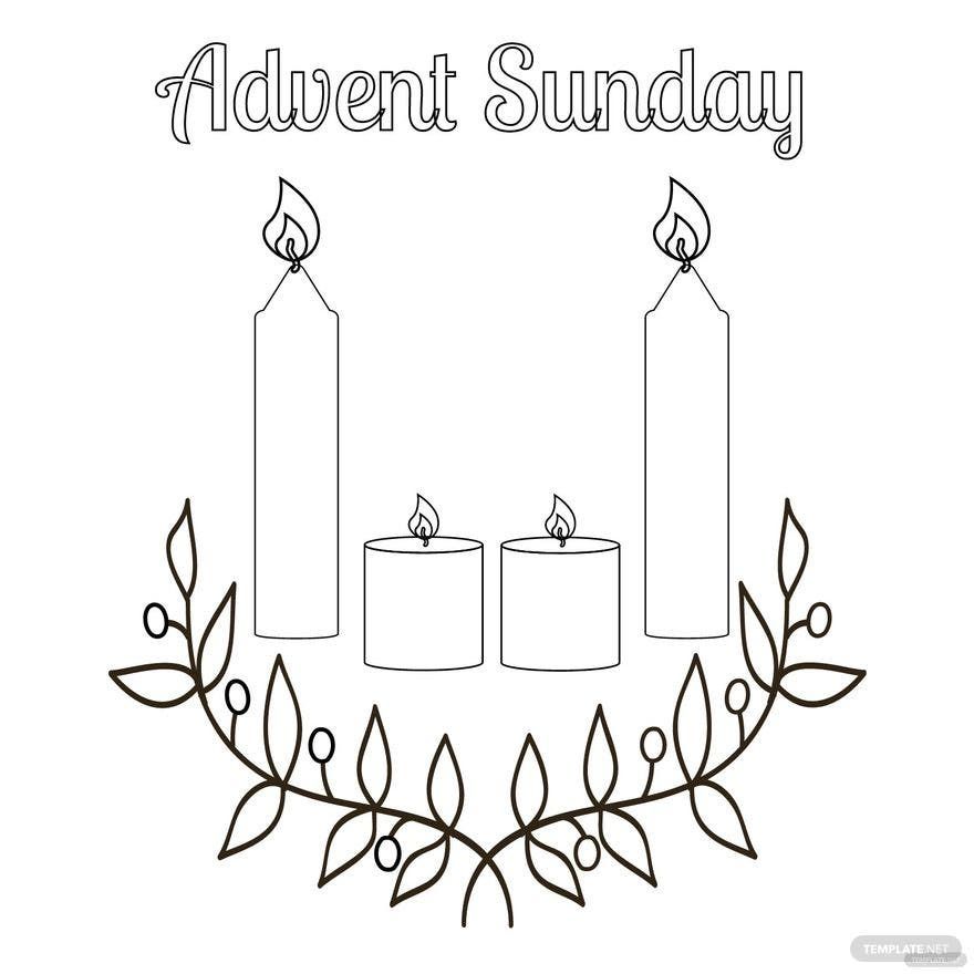 Advent Drawing Vector in Illustrator, PSD, EPS, SVG, JPG, PNG