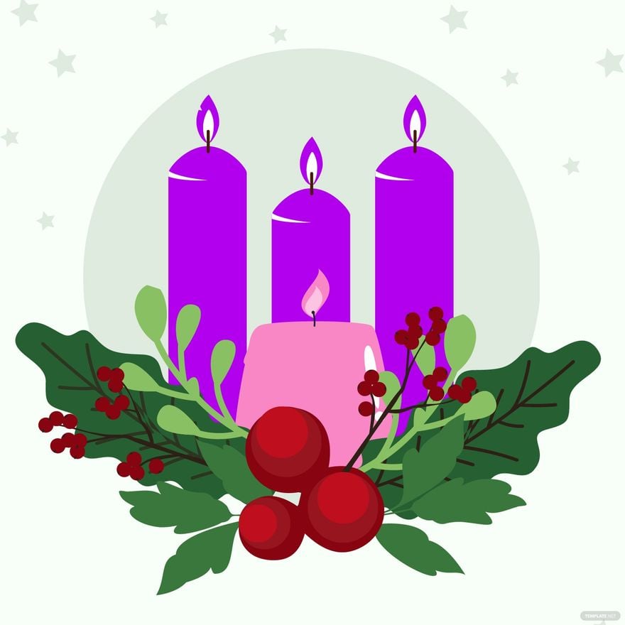 advent candles clipart black and white apple