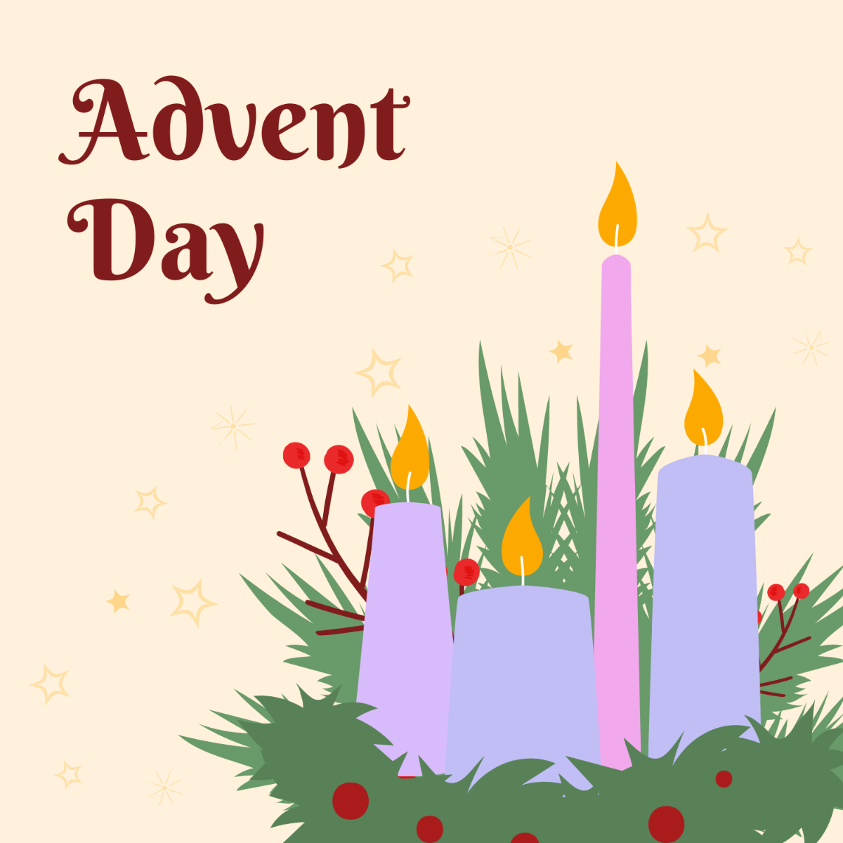 Advent Day Vector Template