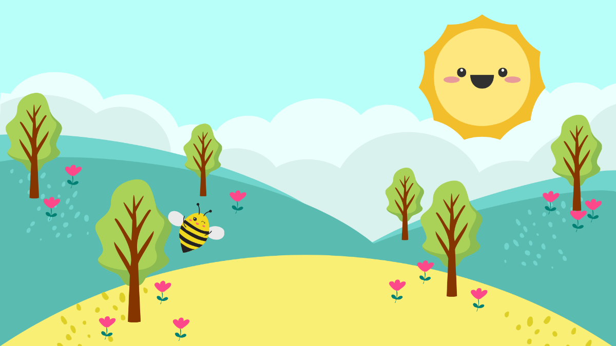 Cute Spring Background Template