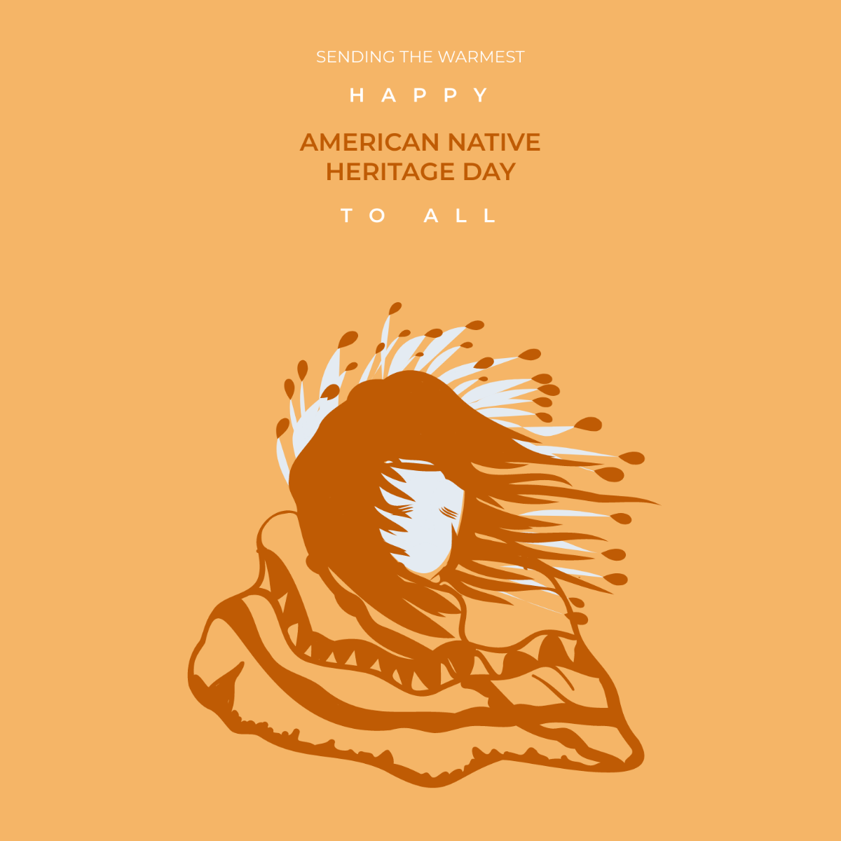 American Indian Heritage Day Wishes Vector Template