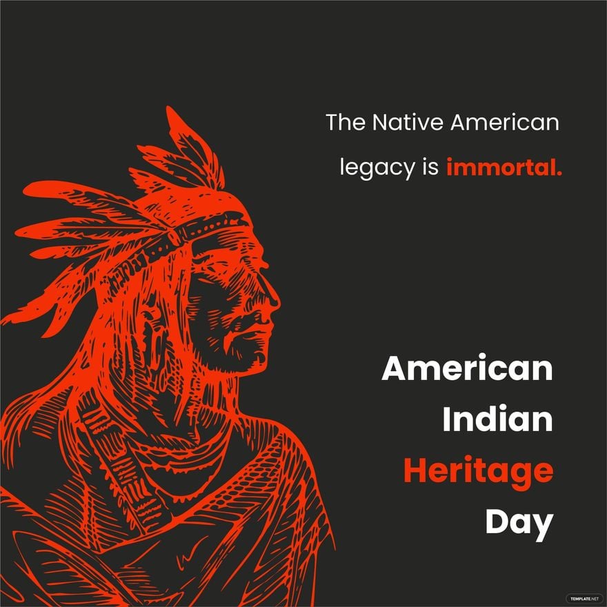 American Indian Heritage Day Flyer Vector