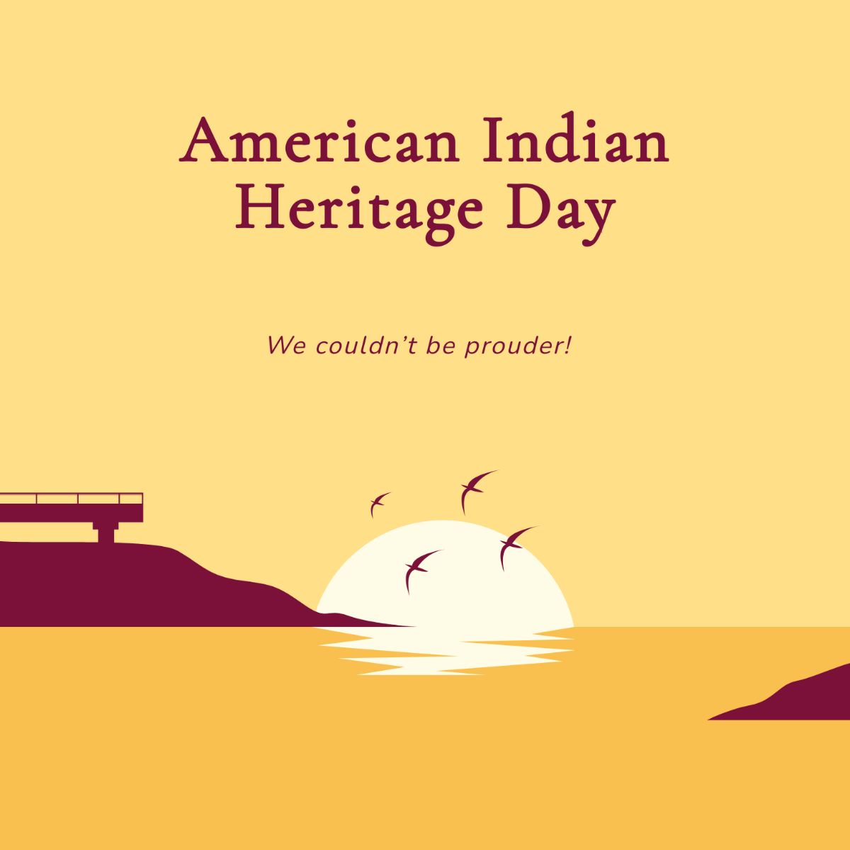 American Indian Heritage Day Poster Vector Template