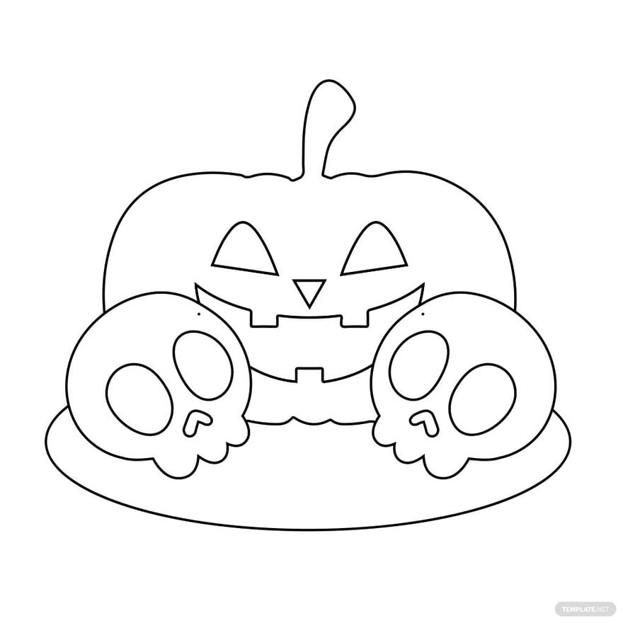 Kids Halloween Drawing in PDF, Illustrator, PSD, EPS, SVG, JPG, PNG