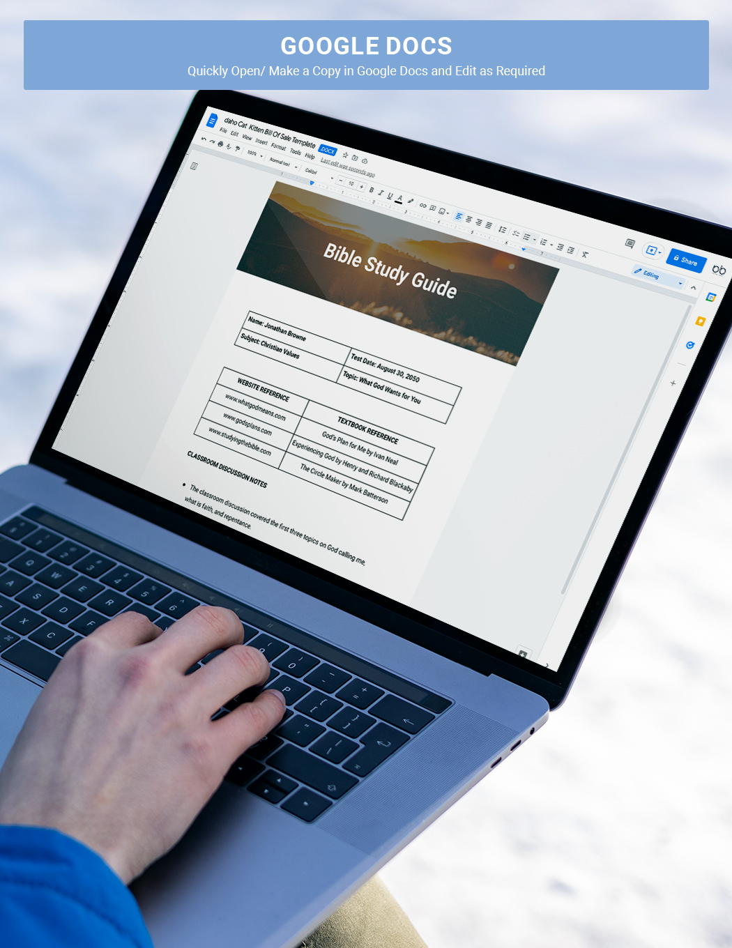 Bible Study Guide Template Google Docs Word Apple Pages Template