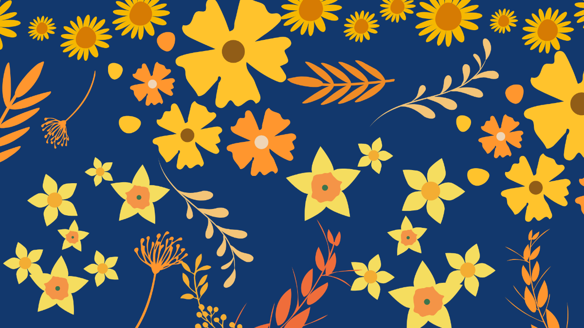 Spring Daffodils Background Template