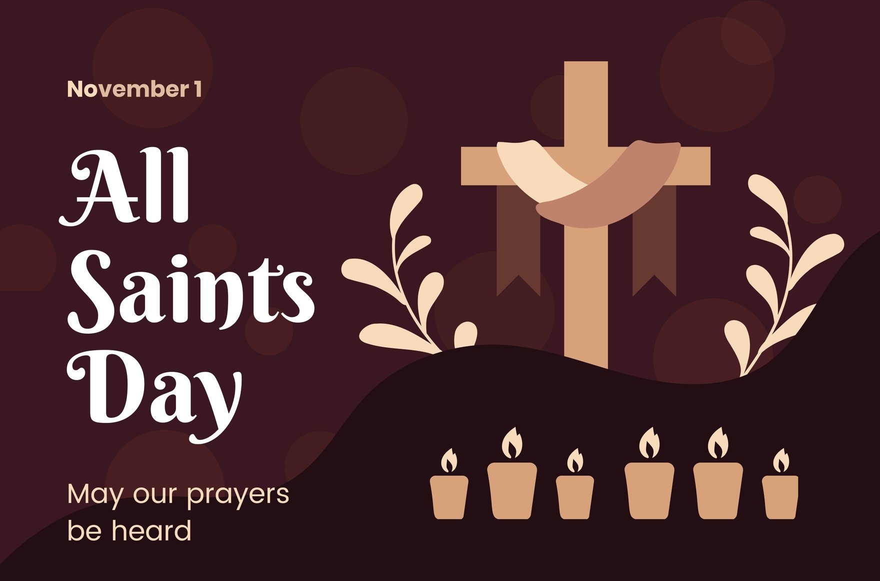 All Saints' Day Banner in Illustrator, PSD, EPS, SVG, JPG, PNG