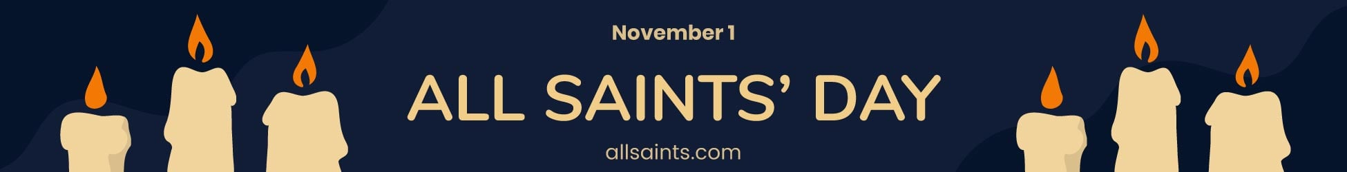 All Saints' Day Website Banner in Illustrator, PSD, EPS, SVG, JPG, PNG