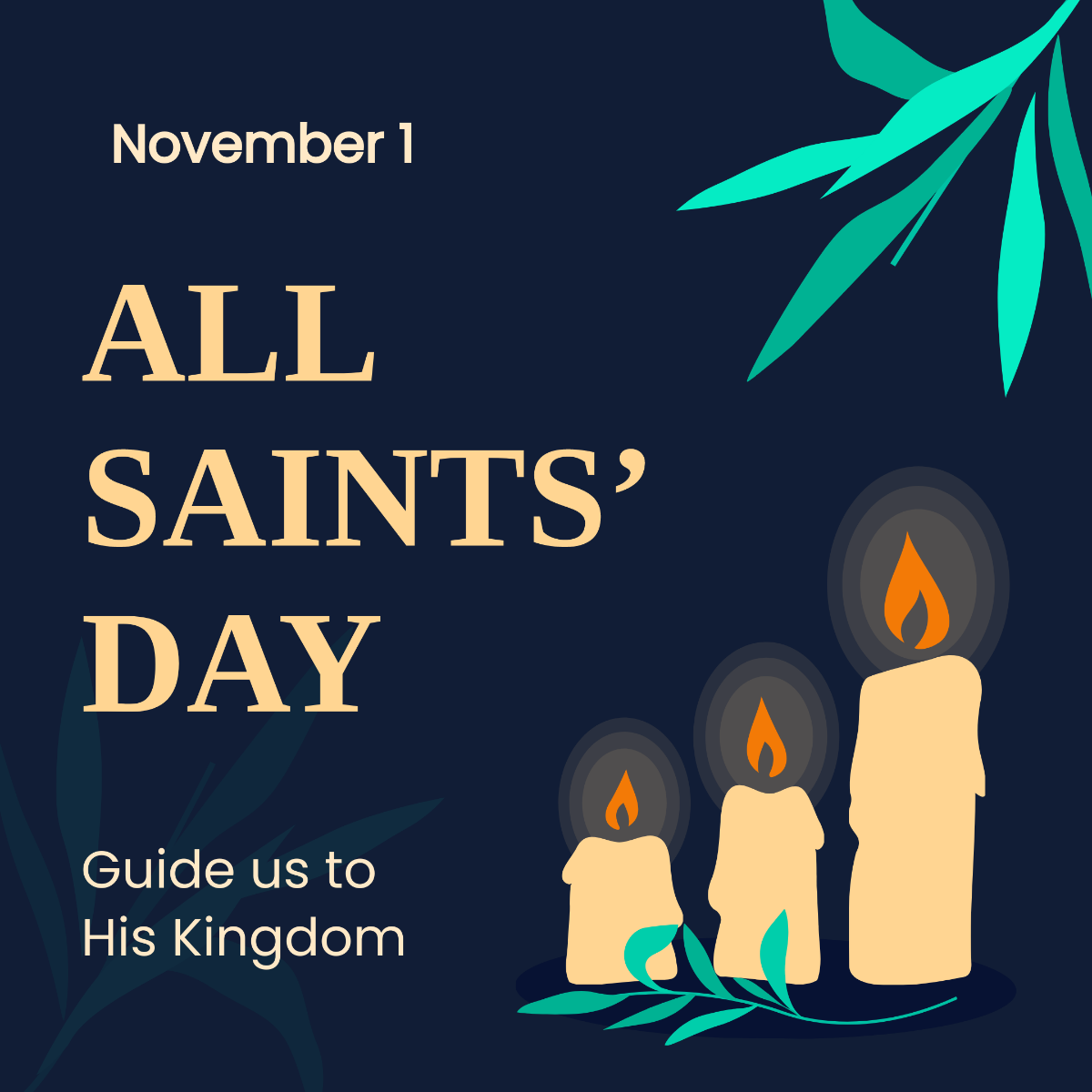 Free All Saints' Day FB Post Template