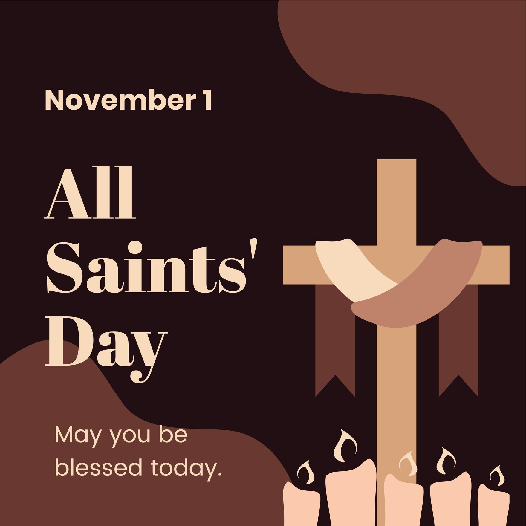 All Saints' Day Whatsapp Post in Illustrator, PSD, EPS, SVG, JPG, PNG