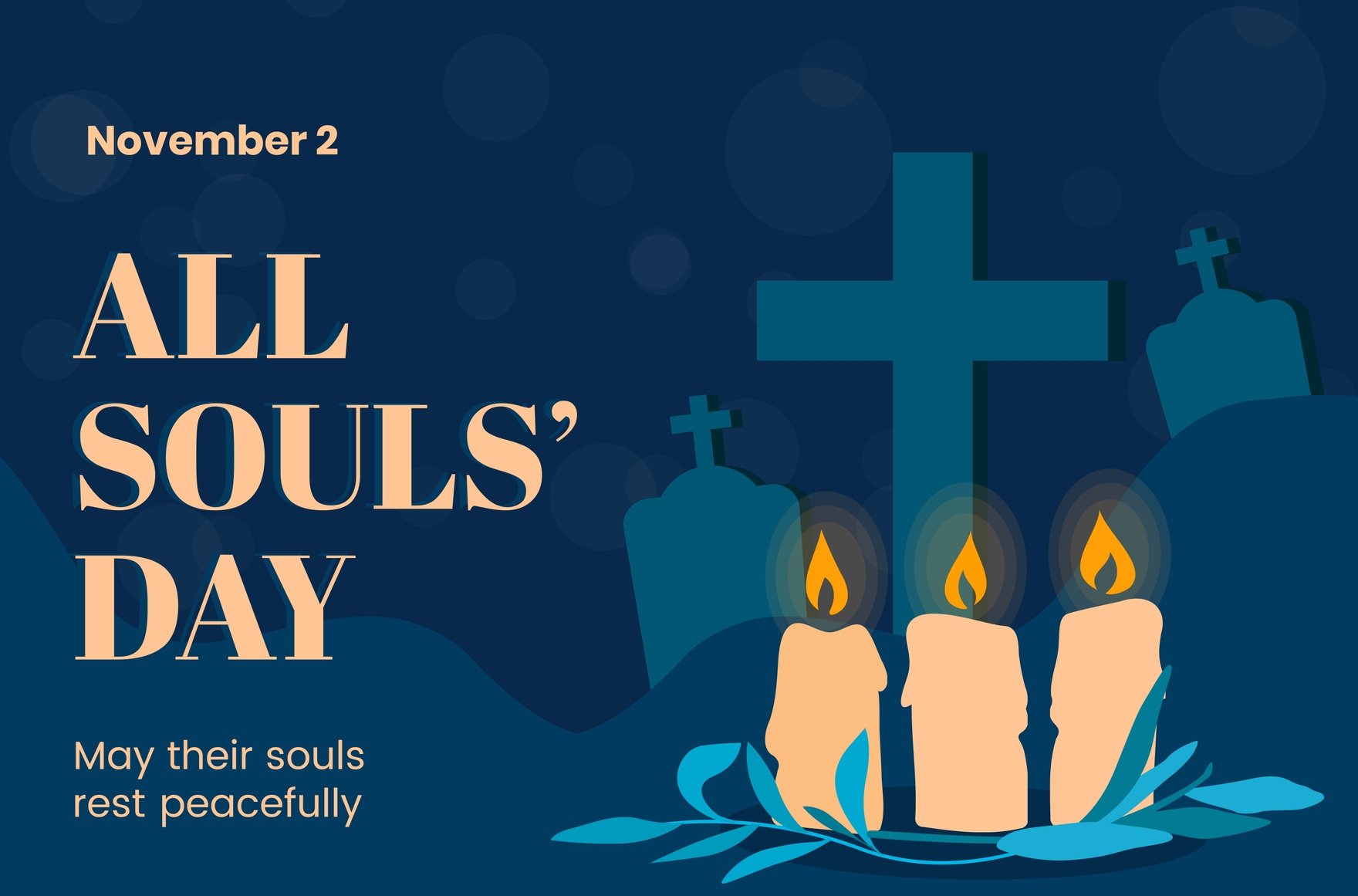 All Souls' Day Banner in Illustrator, PSD, EPS, SVG, JPG, PNG