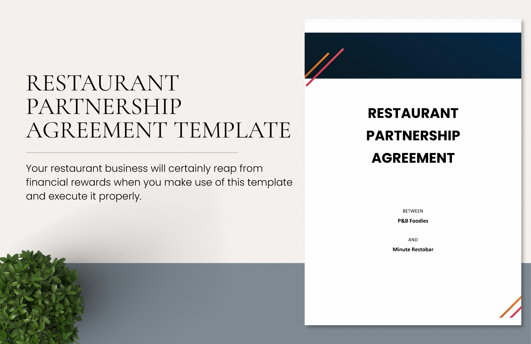 Restaurant Partnership Agreement Template