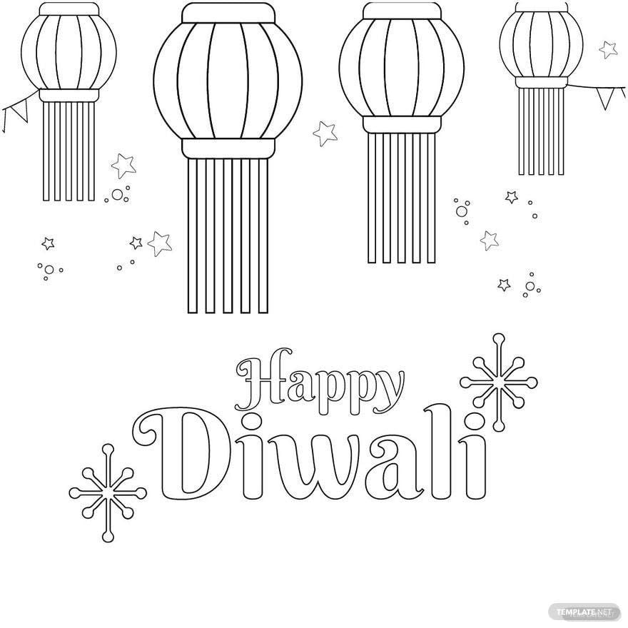 Free Diwali Sketch Vector