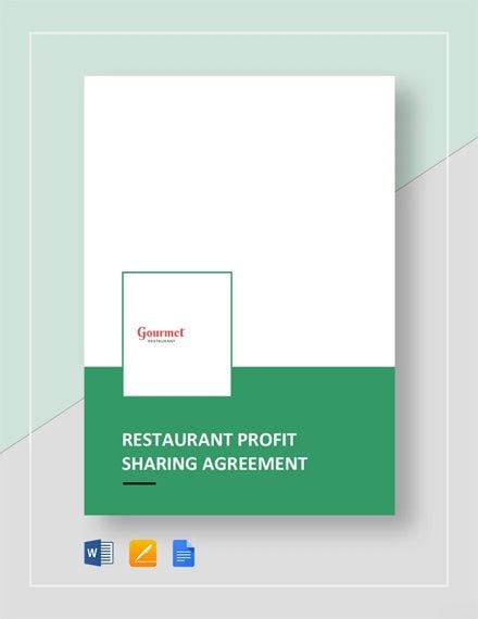Restaurant Profit Sharing Agreement Template